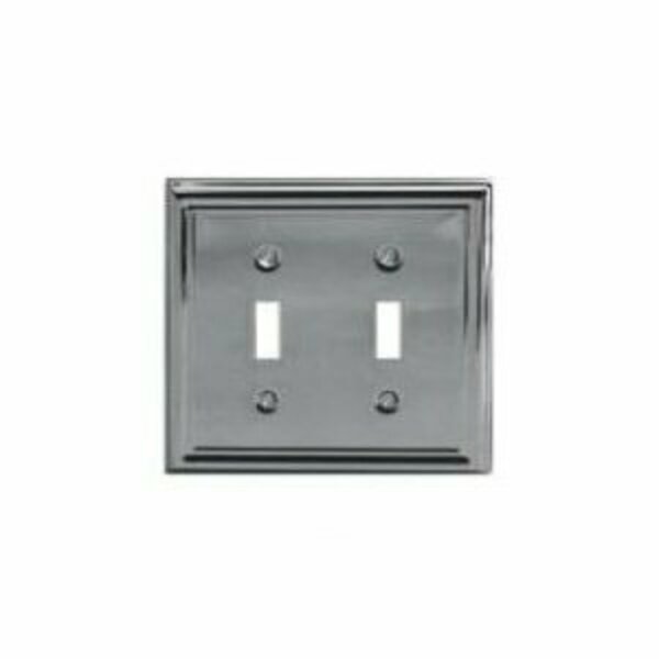 Atron Electro Wallplate Dbl-Toggle Chrome 2-202TT